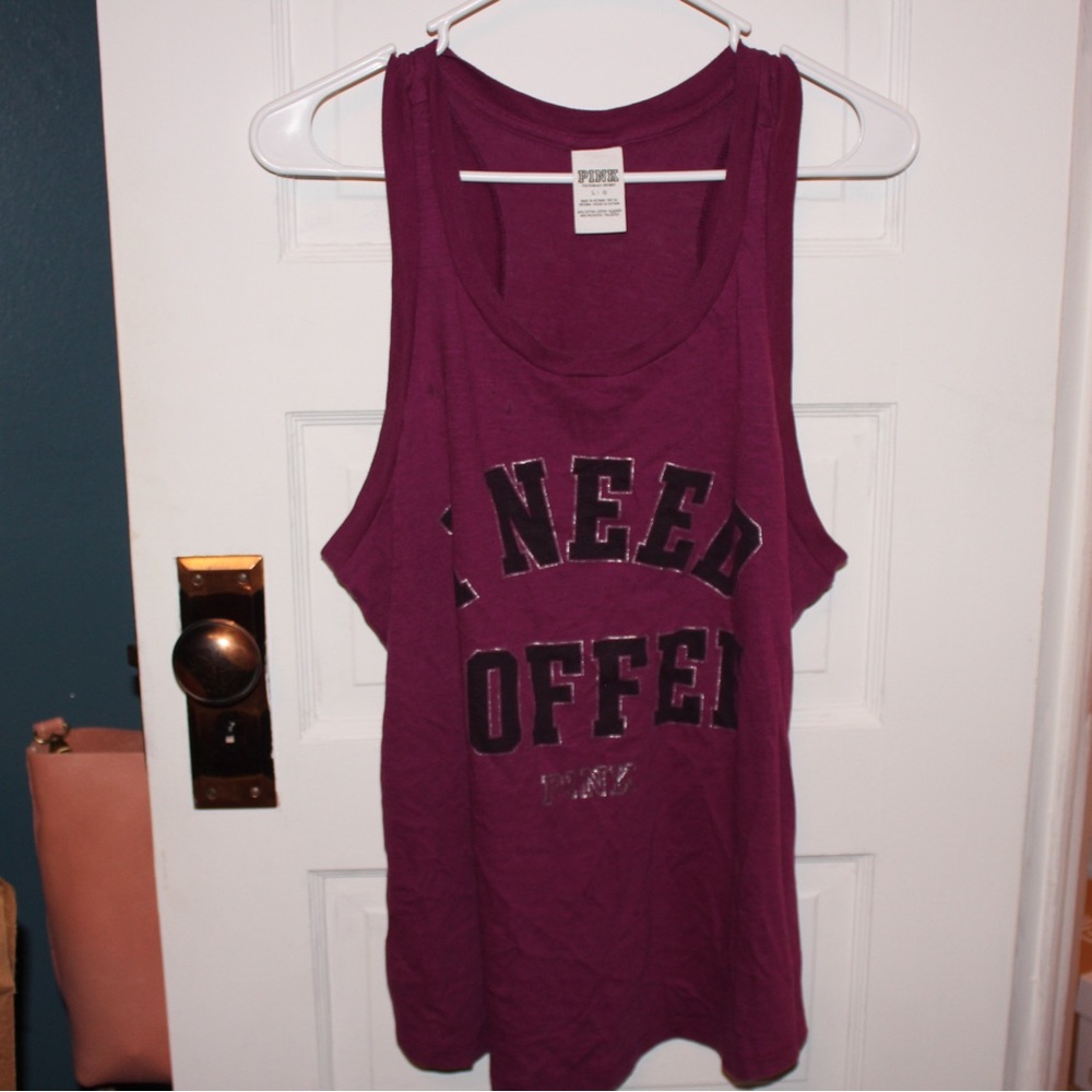 “I need coffee” graphic tank from Victoria Secret